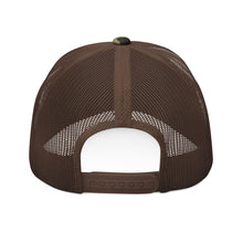 Load image into Gallery viewer, FO - Camo Trucker Hat with Embroidered Crosshair Graphic — Rustic Outdoor Cap