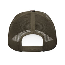 Load image into Gallery viewer, FO - Camo Trucker Hat with Embroidered Crosshair Graphic — Rustic Outdoor Cap