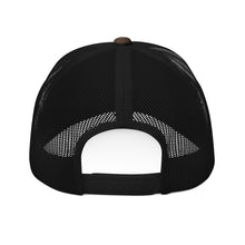 Load image into Gallery viewer, FO - Camo Trucker Hat with Embroidered Crosshair Graphic — Rustic Outdoor Cap

