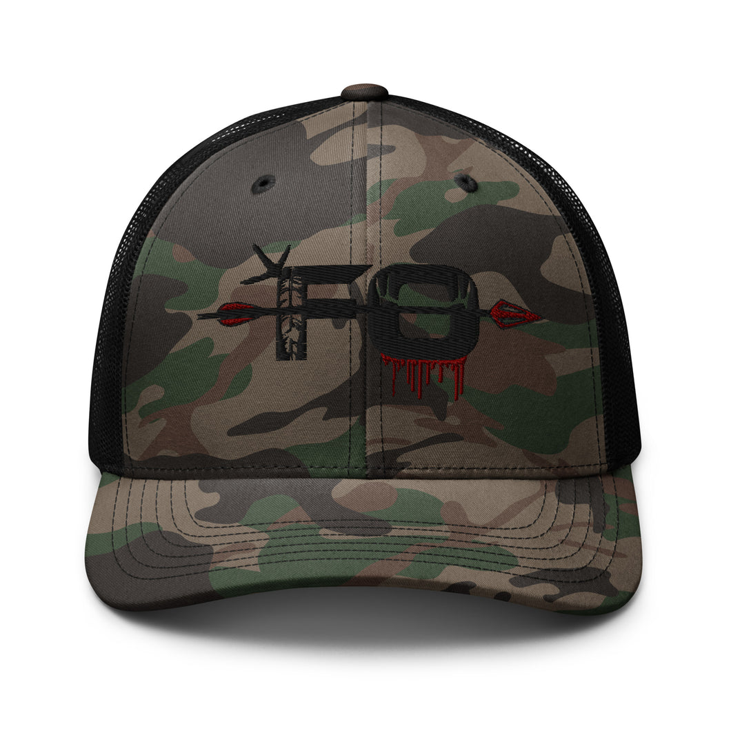 FO--Black Camouflage trucker hat
