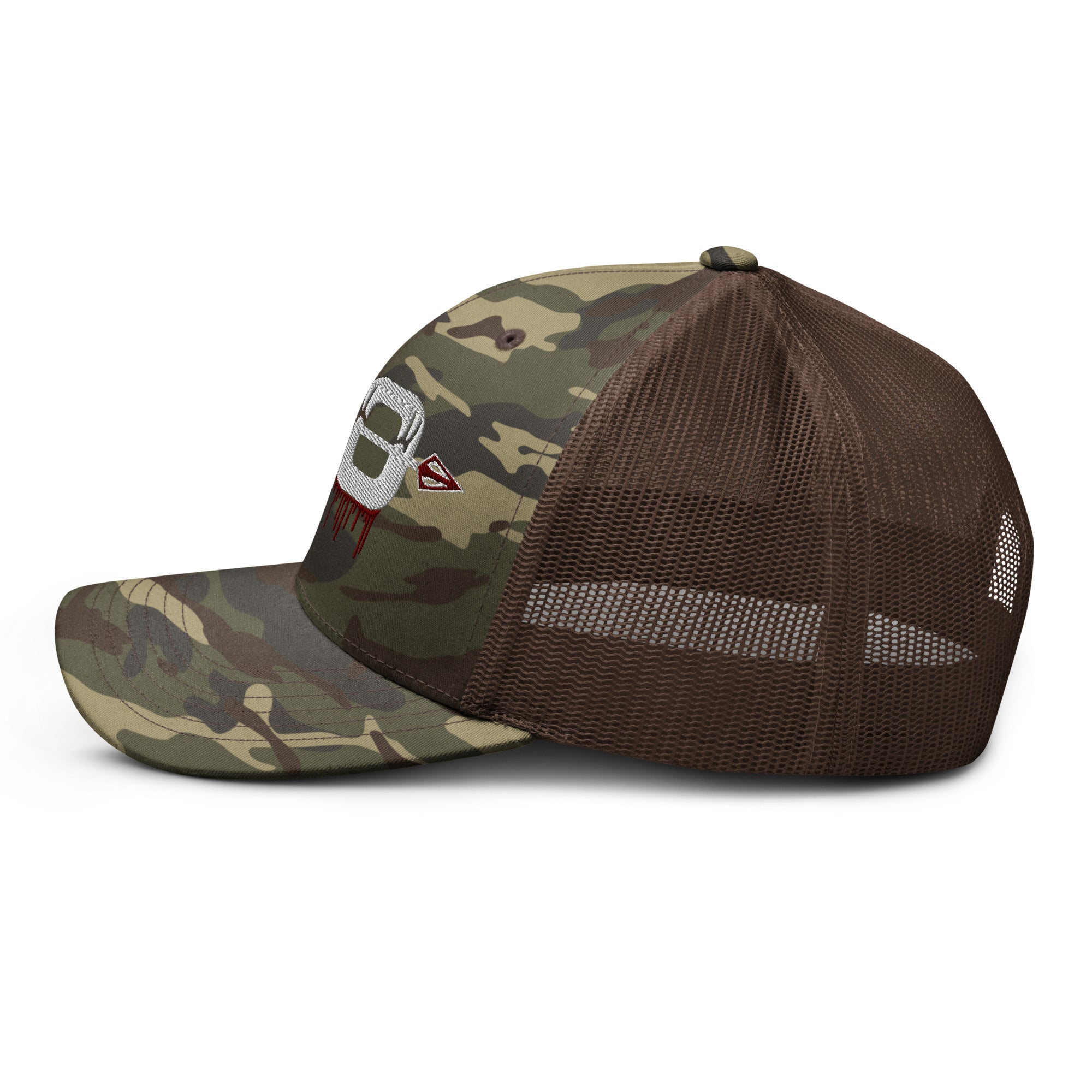 *not for sale* NWOT Camo Feather Trucker Hat FO--Black Camouflage trucker hat – FeatherNett Outdoors LLC main image 3